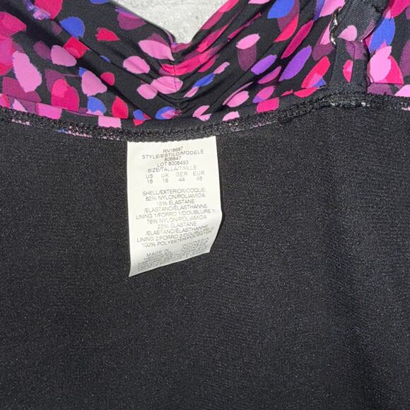 Swim Solutions Women's Abstract Printed One-Piece Swimsuit multi, 16 $112 - Picture 13 of 14